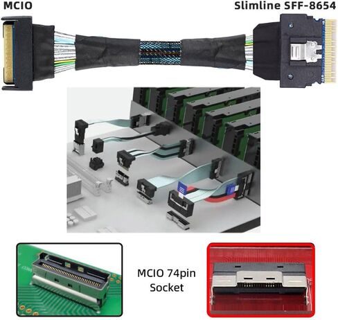 Chenyang M.2 NVME NGFF M-Key to PCI-E 5.0 MCIO 4X 38Pin SFF-TA-1016 Convertor Adapter for 2230 2280 PCIe NVME SSD in Saudi Arabia