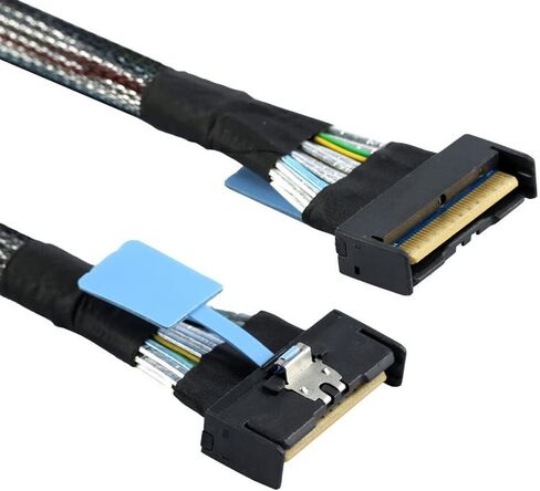 xiwai PCI-E Ultraport Slimline SAS Slim 4.0 SFF-8654 8i 74pin إلى Dual Oculink SFF-8611 كابل 50 سم PCI-Express in Kuwait