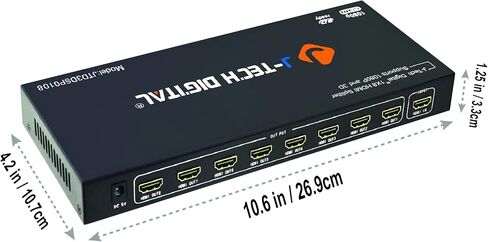 J-Tech Digital 8-Port HDMI v.1.3 Splitter 1x8 Full HD 1080P Certified with 3D [JTD3DSP0108] in Saudi Arabia