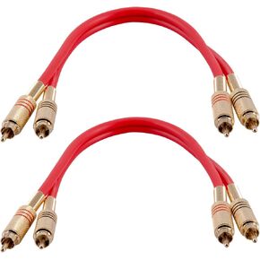 Seismic Audio Speakers Dual 2-RCA Audio Patch Cables, Male to Male, Black and Black in Saudi Arabia