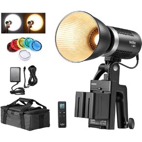 Godox ML60Bi ML60 Bi 60W Bi-Color LED Light Silent Mode Portable Brightness Adjustment Support Li-ion Outdoor LED Light with 2X NP970 Lithium Battery in Saudi Arabia
