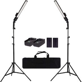 Battery Powered Photography Light Outdoor Portable Handheld Wand | LED Video Light Stick Dimmable 2800K-5500K Photo Studio Light Kit with NP-F970 Li-ion Battery and Stand for Portrait, YouTube in Saudi Arabia