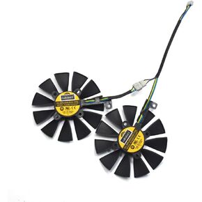 inRobert A Pair Graphics Card Cooling Fan for ASUS AREZ Expedition RX 570, Mining RX 470, GTX 1060/1070/RX 480 Dual Series (PLD09210S12HH)