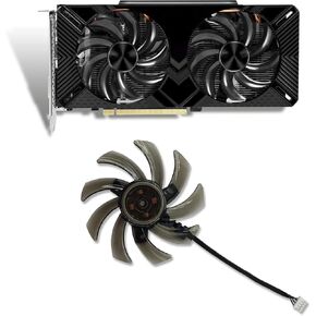 مروحة بطاقة الرسومات Cavabien 85 مم GA91S2U 4Pin GPU مروحة تبريد لبطاقة PNY Palit GTX 1660 1660Ti RTX 2060 Super 2070 Gamingpro استبدال مروحة تبريد بطاقة الفيديو المزدوجة (Fan-AB) in Kuwait