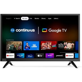 CONTINU.US 32-inch Smart 12V RV TV | 720p Android Google 12 Volt RV Television with Google Assistant, Chromecast & Free Streaming Apps | Smart TV for RVs, Campers, Boats and more | CT-32TS10