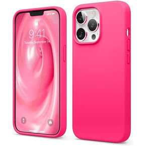 جراب Elago متوافق مع iPhone 13 Pro، جراب سيليكون سائل، غطاء واقي لكاميرا كامل الشاشة، مقاوم للصدمات، جراب هاتف نحيف، بطانة ناعمة من الألياف الدقيقة مضادة للخدش، 6.1 بوصة (حجري)