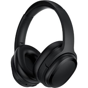 tapaxis Hybrid Active Noise Cancelling Headphones Wireless Bluetooth Headphones Over Ear Wireless Headphones with Deep Bass, Clear Calls, Comfortable Fit, 30H Playtime, Travel Case, Black