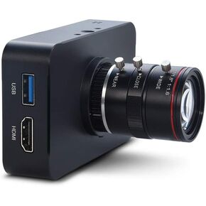 كاميرا MOKOSE 12MP HDMI 1080P USB HD كاميرا ويب للتدريس، تسجيل 4K @ 30FPS صناعة C/CS-Mount مع عدسة تكبير يدوية 6-12 مم بدون تشويه in Kuwait