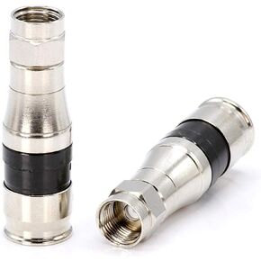 THE CIMPLE CO Compression Connectors for RG11 Coaxial Cable - Indoor/Outdoor Coax Couplers with Watertight O-Ring - F81, F-Type, 75 Ohm, 3 GHz, Black, 10 Pack in Kuwait