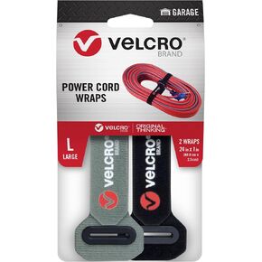 VELCRO Brand Power Cord Wraps, Slotted Grommet, 24 Inch, 2 Pack in Kuwait