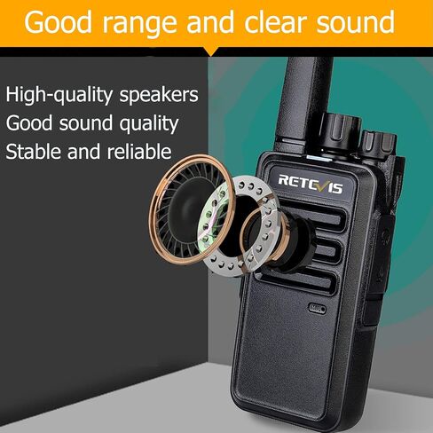 Retevis RT68 Walkie Talkies for Adults, Portable FRS Two-Way Radio (4 Pack) | Splash-Proof & Weather-Resistant, Powerful 500mW Speaker, 1200mAh Battery, Ready to Use, License-Free, USB-C Charging in Kuwait