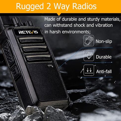 Retevis RT68 Walkie Talkies for Adults, Portable FRS Two-Way Radio (4 Pack) | Splash-Proof & Weather-Resistant, Powerful 500mW Speaker, 1200mAh Battery, Ready to Use, License-Free, USB-C Charging in Kuwait