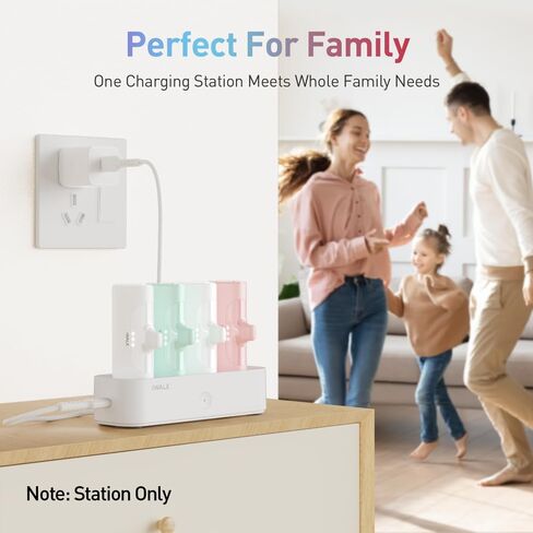 iWALK Charger Station for Portable Charger 4500mAh,4800mAh, 5000mAh, Power Bank for iPhone Charging Station Multiple USB-C Family-Sized Charger Station for Home(Station Only),Black in Saudi Arabia