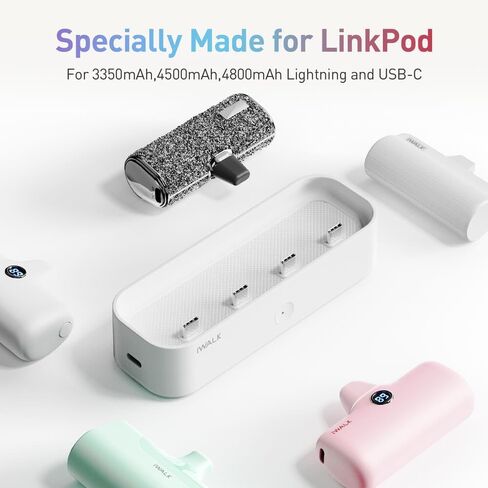 iWALK Charger Station for Portable Charger 4500mAh,4800mAh, 5000mAh, Power Bank for iPhone Charging Station Multiple USB-C Family-Sized Charger Station for Home(Station Only),Black in Saudi Arabia