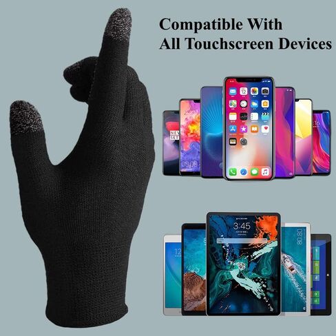 Rakizbe Touchscreen Gloves for Sweaty Hands, High-Sensitive Anti-Sweat Breathable Seamless Gaming Gloves for Tablet iPad/Mobile Phone PUBG Game Controller in Kuwait