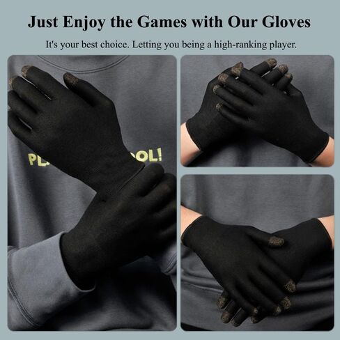 Rakizbe Touchscreen Gloves for Sweaty Hands, High-Sensitive Anti-Sweat Breathable Seamless Gaming Gloves for Tablet iPad/Mobile Phone PUBG Game Controller in Kuwait