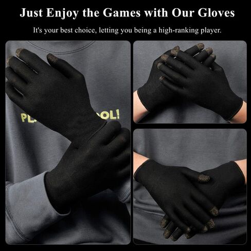 Rakizbe Touchscreen Gloves for Sweaty Hands, High-Sensitive Anti-Sweat Breathable Seamless Gaming Gloves for Tablet iPad/Mobile Phone PUBG Game Controller in Saudi Arabia