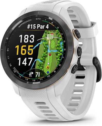 Garmin Approach S70 (Black, 47mm) Golf GPS Smartwatch PlayBetter Bundle | 1.4" AMOLED Touchscreen, 43K+ Courses, Virtual Caddie, Shot Tracking | Includes 5000mAH Portable Charger & Screen Protectors in Saudi Arabia