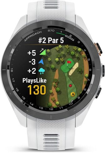 Garmin Approach S70 (Black, 47mm) Golf GPS Smartwatch PlayBetter Bundle | 1.4" AMOLED Touchscreen, 43K+ Courses, Virtual Caddie, Shot Tracking | Includes 5000mAH Portable Charger & Screen Protectors in Saudi Arabia