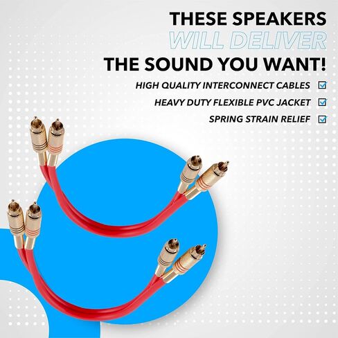 Seismic Audio Speakers Dual 2-RCA Audio Patch Cables, Male to Male, Black and Black in Saudi Arabia