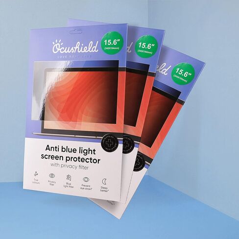 Ocushield 24 بوصة (16:9) واقي شاشة ممتاز مضاد للضوء الأزرق لأجهزة الكمبيوتر المحمولة وشاشات الكمبيوتر - مضاد للوهج - سهل التركيب - مضاد لبصمات الأصابع - يقلل من إجهاد العين (532 × 299 مم) in Kuwait