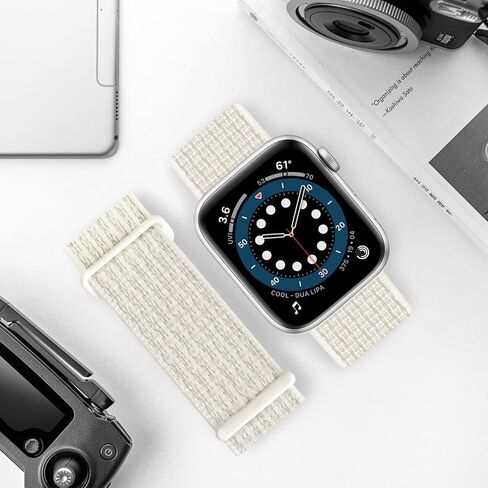 6 Pack Sport Loop Band Compatible with Apple Watch 38mm 40mm 41mm 42mm 44mm 45mm 46mm 49mm for iWatch Ultra Series 11 10 9 8 7 6 5 SE 4 3 2 1 Strap Nylon Women Men Stretchy Braided Wristband Breathable in Kuwait