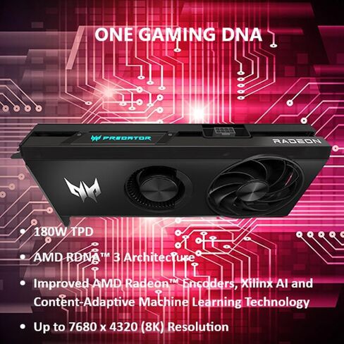 ACER | Predator BiFrost Intel Arc A750 Overclocking Graphics Card | 8GB GDDR6 256-bit 16 Gbps | Dual Fan Hybrid Cooling and Vapor Chamber | TPD 250W | 1 x HDMI 2.0 & 3 x DisplayPort 2.0 in Saudi Arabia