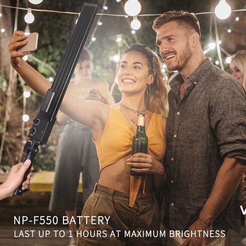 Battery Powered Photography Light Outdoor Portable Handheld Wand | LED Video Light Stick Dimmable 2800K-5500K Photo Studio Light Kit with NP-F970 Li-ion Battery and Stand for Portrait, YouTube in Saudi Arabia