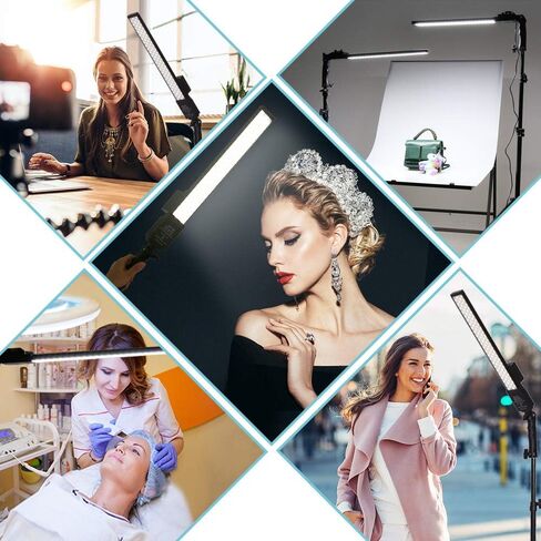 Battery Powered Photography Light Outdoor Portable Handheld Wand | LED Video Light Stick Dimmable 2800K-5500K Photo Studio Light Kit with NP-F970 Li-ion Battery and Stand for Portrait, YouTube in Saudi Arabia