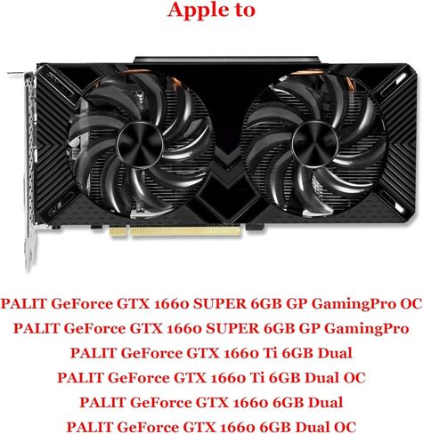 مروحة بطاقة الرسومات Cavabien 85 مم GA91S2U 4Pin GPU مروحة تبريد لبطاقة PNY Palit GTX 1660 1660Ti RTX 2060 Super 2070 Gamingpro استبدال مروحة تبريد بطاقة الفيديو المزدوجة (Fan-AB) in Kuwait