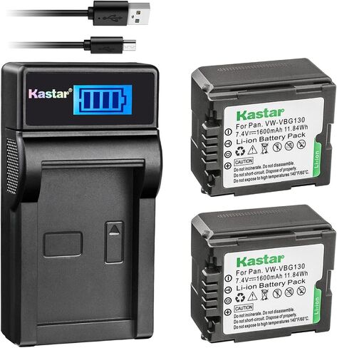 استبدال بطارية Kastar لباناسونيك VW-VBG070، VW-VBG130، VWVBG260 وSDR-H40، سلسلة SDR-H80، HDC-HS700، TM700، HS300، TM300، HS250، SD20، HS20، HDC-SDT750 كاميرا الفيديو in Kuwait