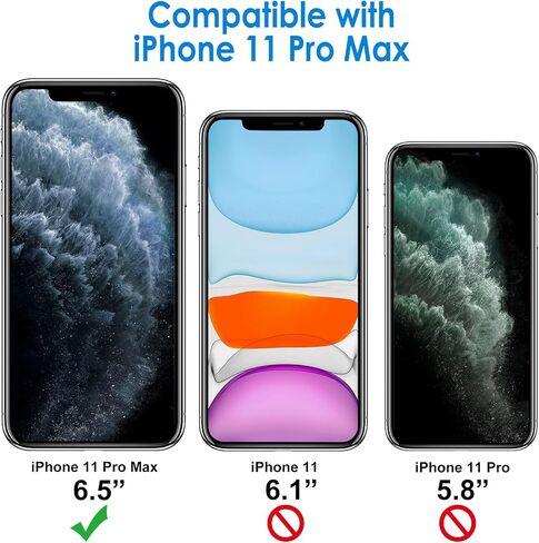 JETech Case for iPhone 11 Pro Max 6.5-Inch, Non-Yellowing Shockproof Phone Bumper Cover, Anti-Scratch Clear Back (Clear) in Kuwait