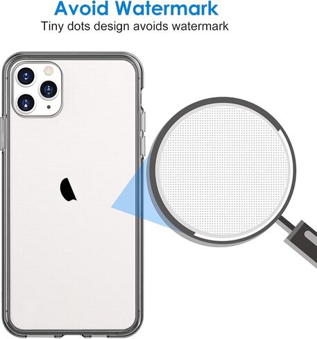 JETech Case for iPhone 11 Pro Max 6.5-Inch, Non-Yellowing Shockproof Phone Bumper Cover, Anti-Scratch Clear Back (Clear) in Kuwait