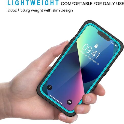 حافظة Lanhiem iPhone 13 المغناطيسية، حافظة مقاومة للماء والغبار والصدمات مع واقي شاشة مدمج متوافق مع Magsafe، غطاء حماية كامل للجسم لهاتف iPhone 13 6.1 بوصة - أسود in Saudi Arabia