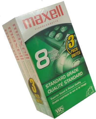 Maxell 213030 VHS T160 Standard Grade - 3 Pack in Saudi Arabia