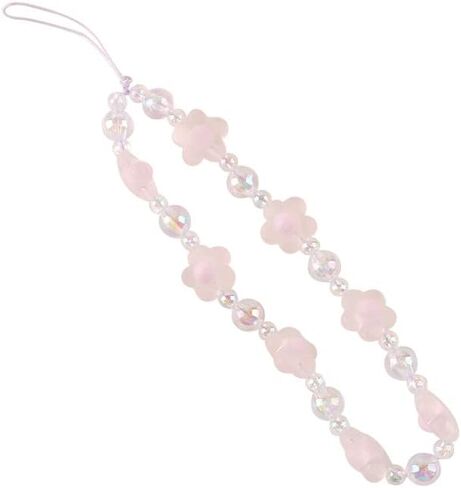 tenghong2021 Boho Cute Phone Charm Chain Strap Beaded Phone Keychain Butterfly Flower Pearl Phone Lanyard for Women Girls in Kuwait