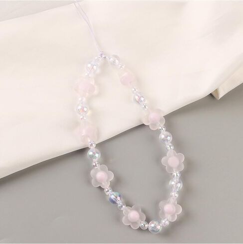 tenghong2021 Boho Cute Phone Charm Chain Strap Beaded Phone Keychain Butterfly Flower Pearl Phone Lanyard for Women Girls in Kuwait