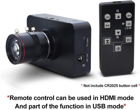 كاميرا MOKOSE 12MP HDMI 1080P USB HD كاميرا ويب للتدريس، تسجيل 4K @ 30FPS صناعة C/CS-Mount مع عدسة تكبير يدوية 6-12 مم بدون تشويه in Kuwait