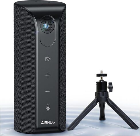 AIRHUG Webcam with Conference Speaker and Microphone,1080p Video Conference Camera, All-in-one Camera with 4 Microphones in Kuwait