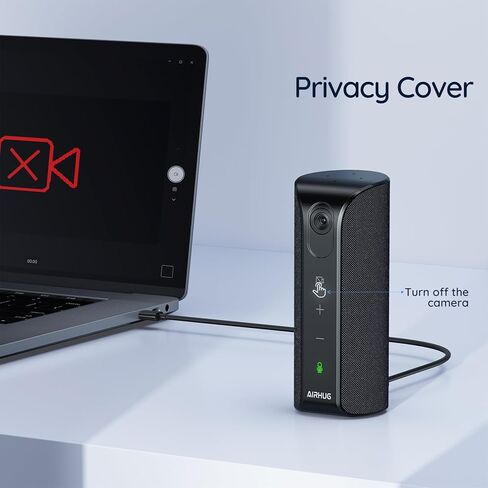 AIRHUG Webcam with Conference Speaker and Microphone,1080p Video Conference Camera, All-in-one Camera with 4 Microphones in Kuwait