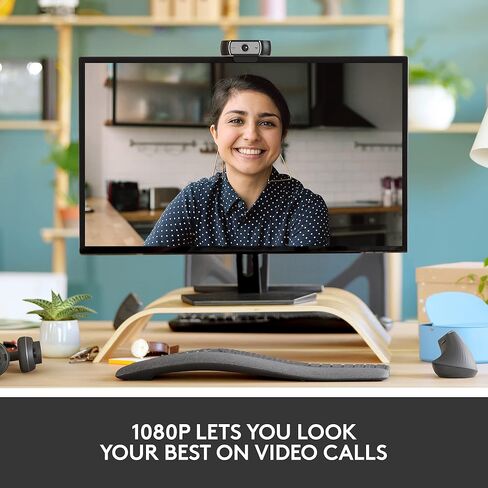 Logitech C930s Pro HD Webcam, Full HD 1080p video calling, Noise-canceling mic, HD auto light correction, wide Field of View, Works with Microsoft Teams, Zoom, Google Voice, Google Meet, PC/Mac/Laptop in Saudi Arabia