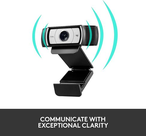 Logitech C930s Pro HD Webcam, Full HD 1080p video calling, Noise-canceling mic, HD auto light correction, wide Field of View, Works with Microsoft Teams, Zoom, Google Voice, Google Meet, PC/Mac/Laptop in Saudi Arabia