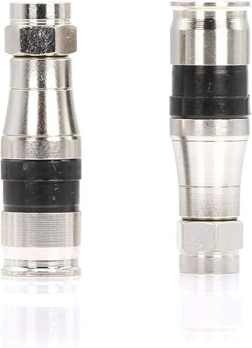 THE CIMPLE CO Compression Connectors for RG11 Coaxial Cable - Indoor/Outdoor Coax Couplers with Watertight O-Ring - F81, F-Type, 75 Ohm, 3 GHz, Black, 10 Pack in Kuwait