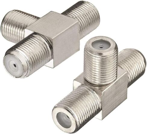wlaniot F Type Coax Splitter 3 Way Adapter Connector F Jack Female to Double F Female RF Coaxial Adapter Connector for Combiner TV Cable Satellite Antenna 50 Ohm 5pcs in Kuwait