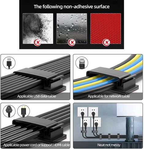 Lovonto 210 Pcs Cable/Cord Management Organizer Kit; PC Setup Accessories Including Cable Sleeves, Adhesive Cable Organizer Clips, Cord Keepers, Cable Holders and Ties for Home, Office Electronics in Kuwait