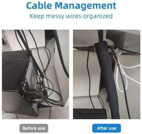 Lovonto 210 Pcs Cable/Cord Management Organizer Kit; PC Setup Accessories Including Cable Sleeves, Adhesive Cable Organizer Clips, Cord Keepers, Cable Holders and Ties for Home, Office Electronics in Kuwait