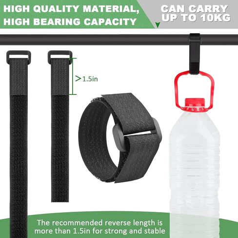 أشرطة لاصقة وحلقة مقاس 1 × 40 قدم من Moyisea مع 60 مشبكًا، وأشرطة كابل قابلة للتعديل، وطول قطع مجاني، وأربطة سلك تأمين من النايلون قابلة لإعادة الاستخدام للمنظم أو التخزين، بعرض 2.54 سم، أسود in Kuwait