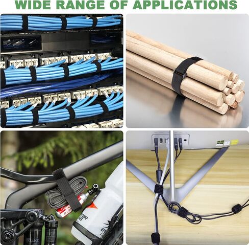 أشرطة لاصقة وحلقة مقاس 1 × 40 قدم من Moyisea مع 60 مشبكًا، وأشرطة كابل قابلة للتعديل، وطول قطع مجاني، وأربطة سلك تأمين من النايلون قابلة لإعادة الاستخدام للمنظم أو التخزين، بعرض 2.54 سم، أسود in Kuwait