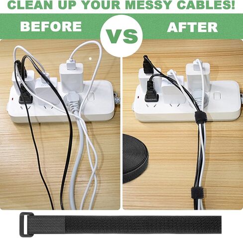 أشرطة لاصقة وحلقة مقاس 1 × 40 قدم من Moyisea مع 60 مشبكًا، وأشرطة كابل قابلة للتعديل، وطول قطع مجاني، وأربطة سلك تأمين من النايلون قابلة لإعادة الاستخدام للمنظم أو التخزين، بعرض 2.54 سم، أسود in Kuwait