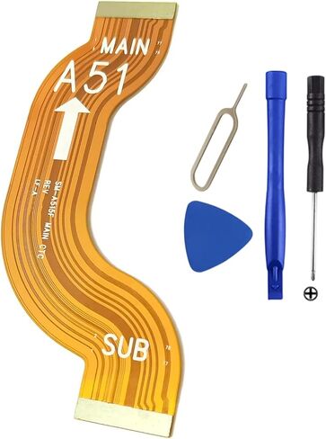 كيبل مرن بديل للوحة الام من كومسونما لجوال سامسونج جالكسي A51 اصدار 2019 SM-A515U SM-A515F A515W A515X 4G/LTE، وحدة كيبل مرنة تتضمن ادوات in Kuwait